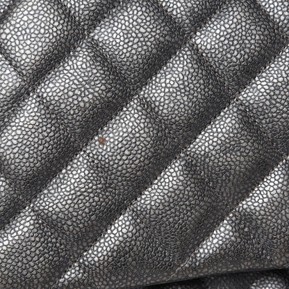 Chanel Metallic Caviar Quilted Maxi Double Flap Charcoal 17 of 17