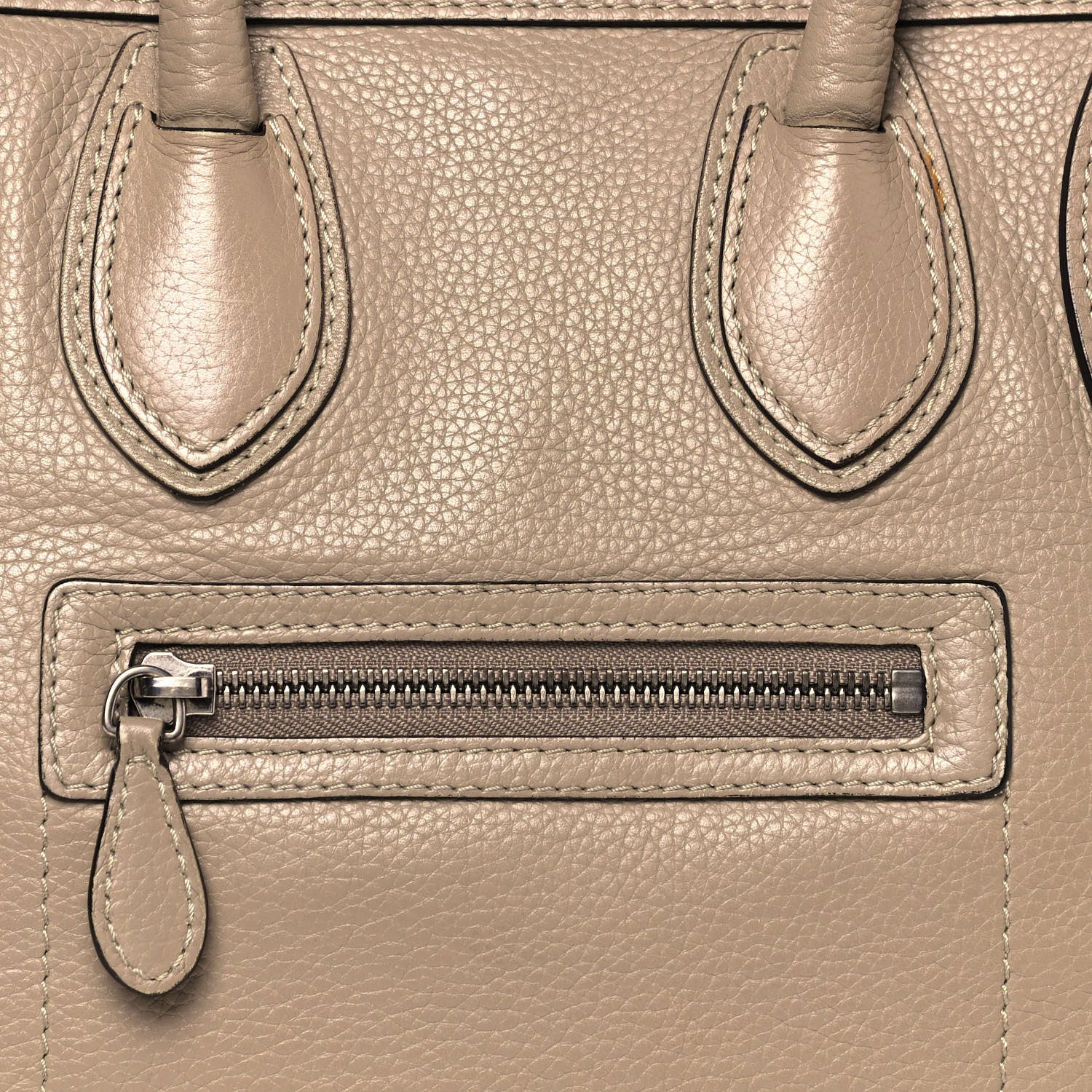 Celine Pebbled Calfskin Micro Luggage Dune 8 of 19