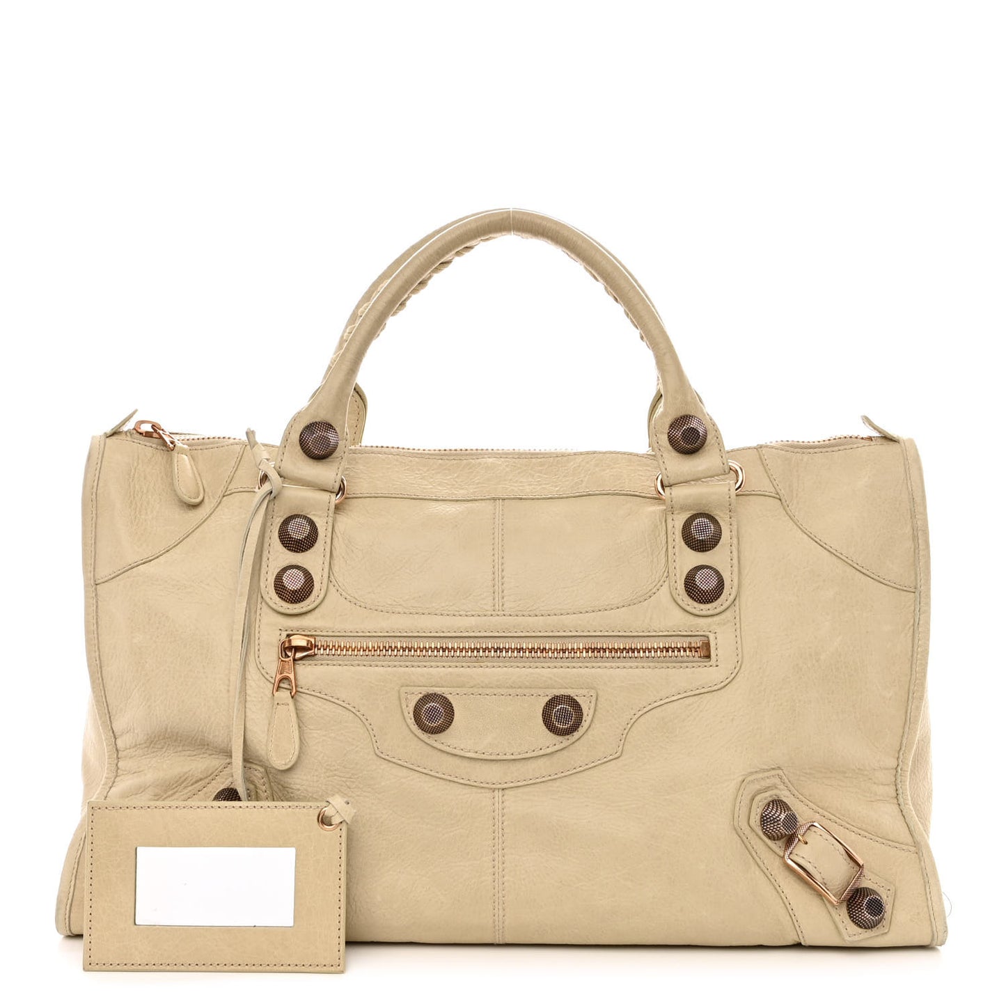 Agneau Giant 21 Rose Gold Hardware Work Praline