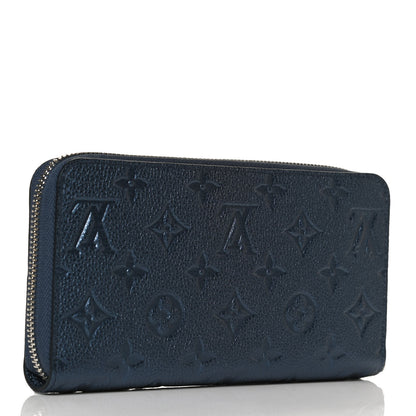 Louis Vuitton Metallic Empreinte Monogram Zippy Wallet Navy Nacre 3 of 9
