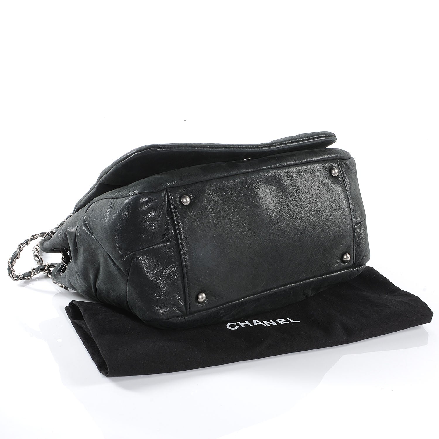 Chanel Iridescent Calfskin Glint Accordion Flap Black 4 of 7