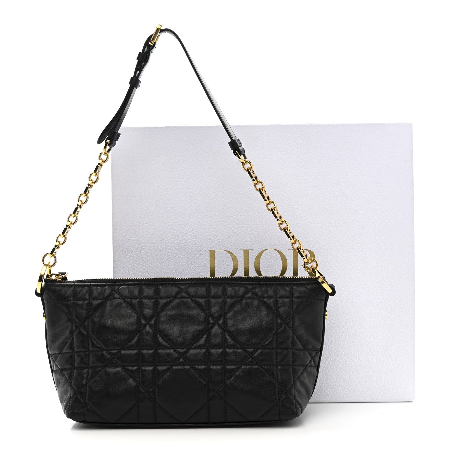 Christian Dior Lambskin Macrocannage DiorStar Hobo Bag Black 11 of 11