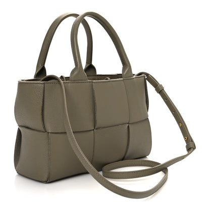 Bottega Veneta Nappa Maxi Intreccio Mini Arco Tote Taupe Grey 4 of 12