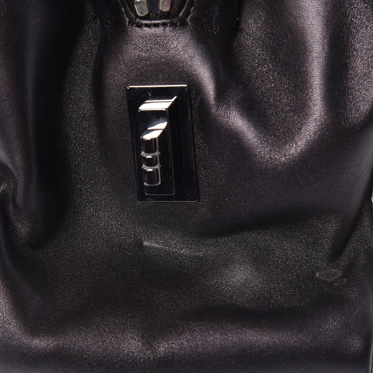 Metallic Lambskin Quilted Mademoiselle Tote Pearl