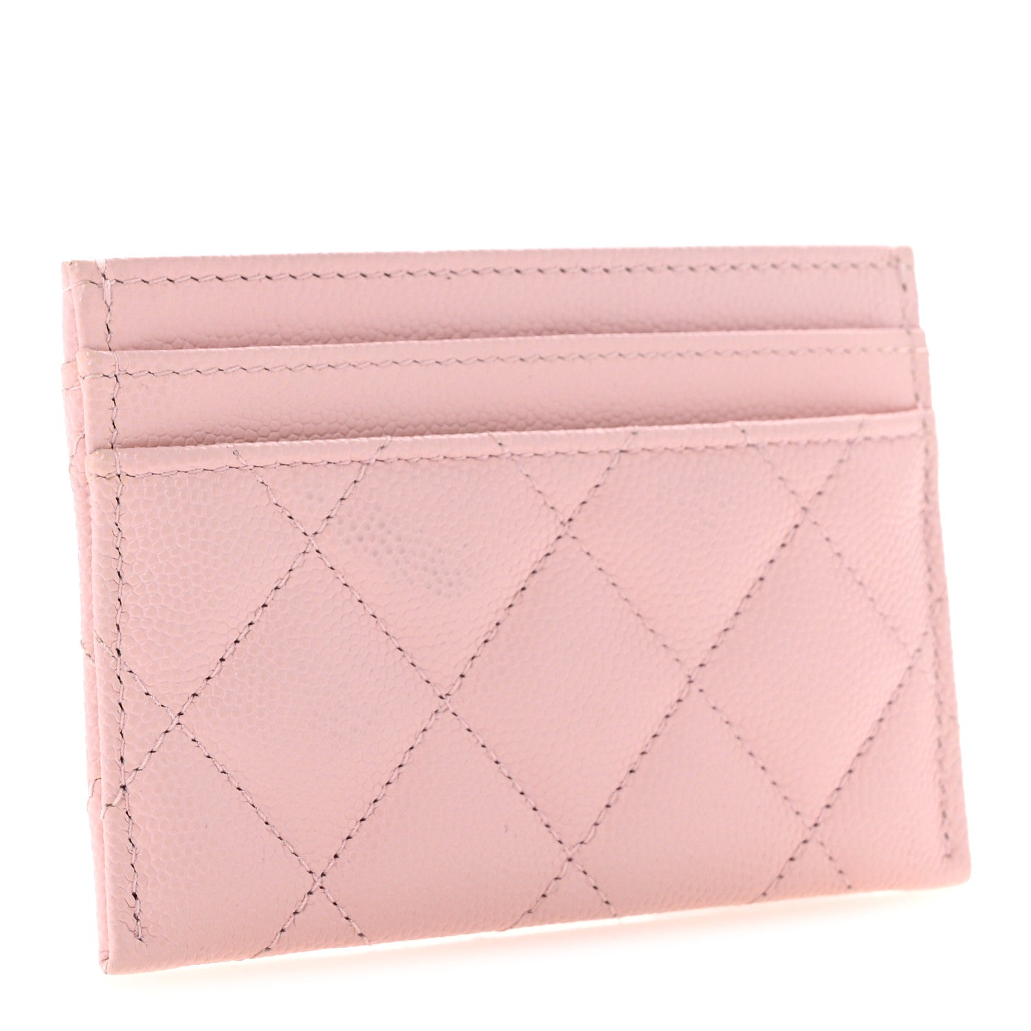 Chanel Caviar Quilted Crystal Card Holder Pink 3 of 10