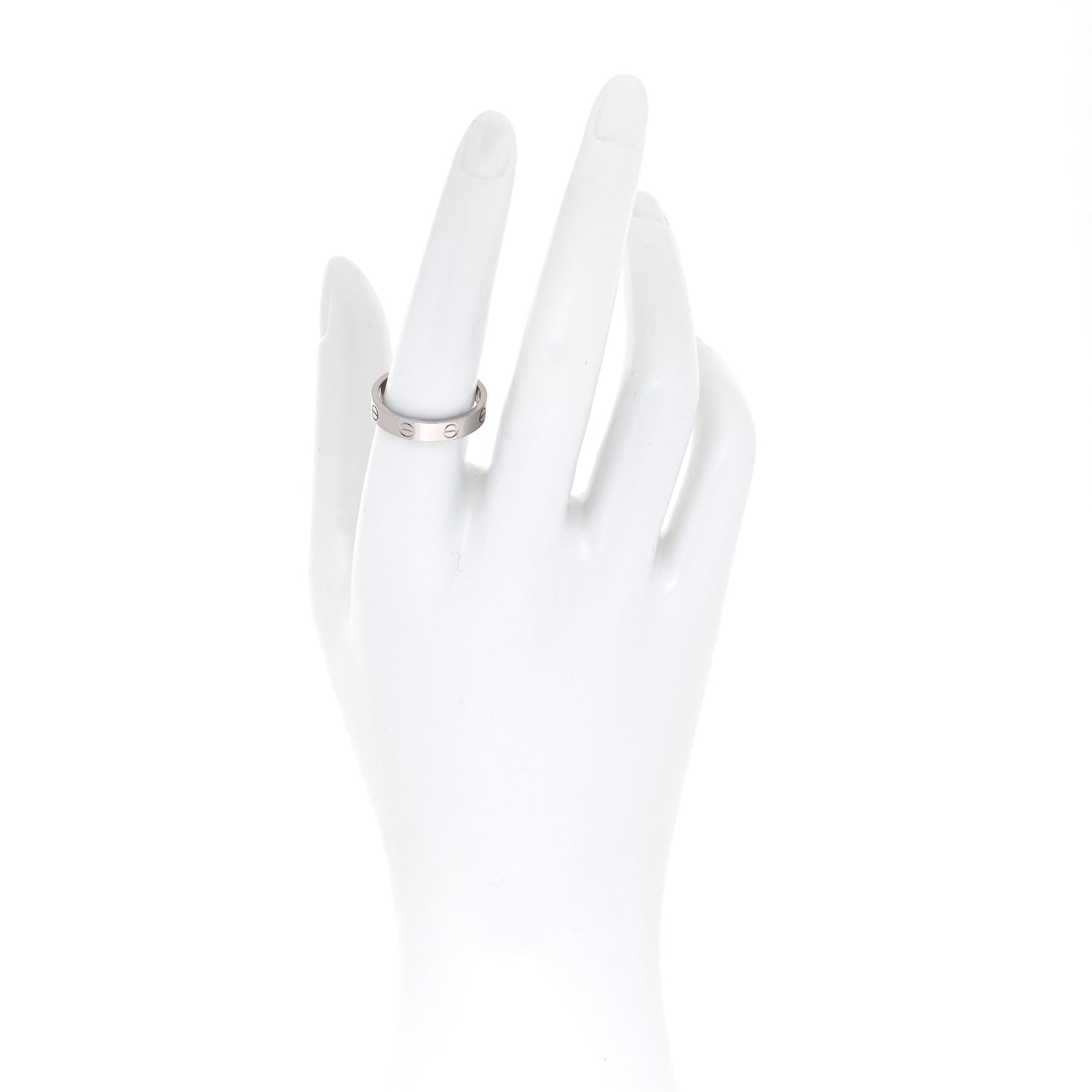 18K White Gold 3.5mm LOVE Wedding Band Ring 57 8