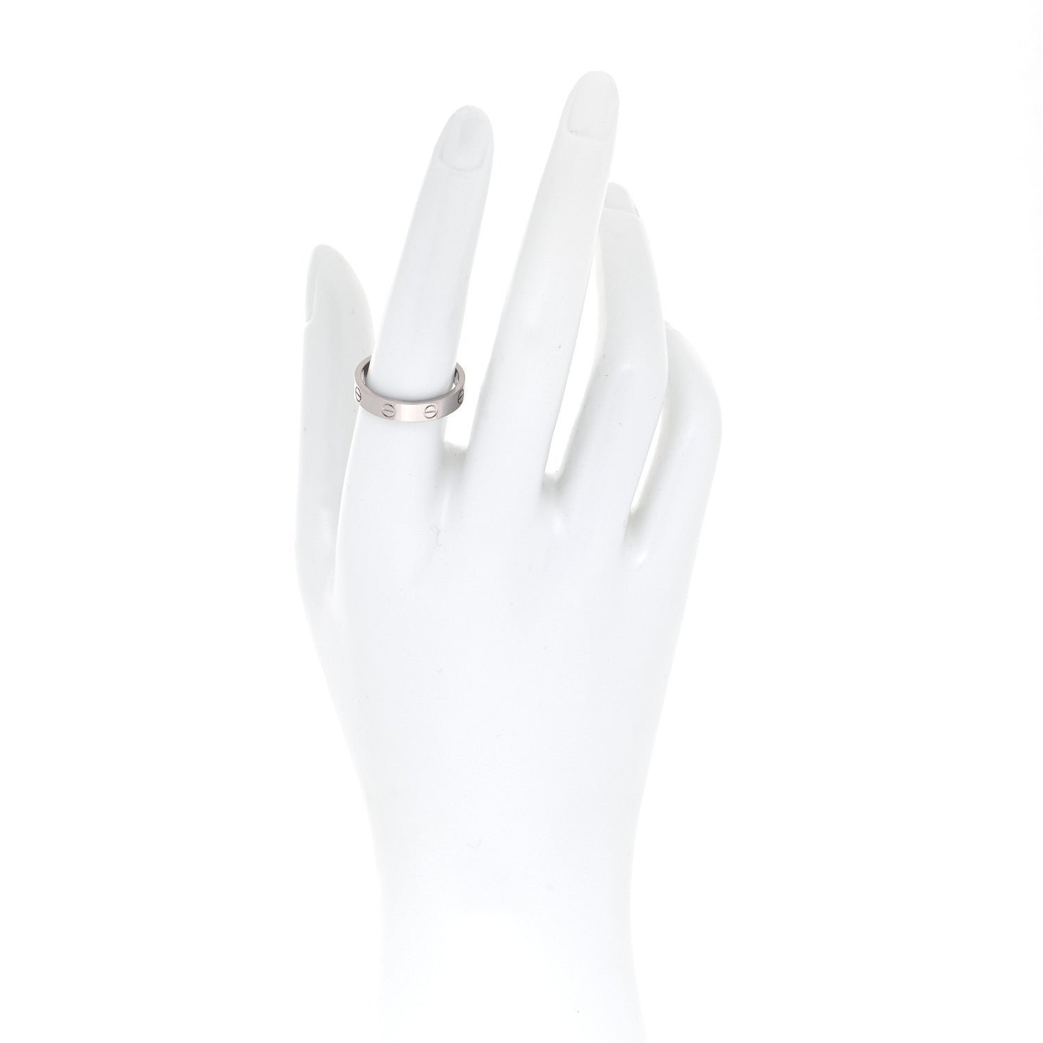 Cartier 18K White Gold 3.5mm LOVE Wedding Band Ring 57 8 4 of 8