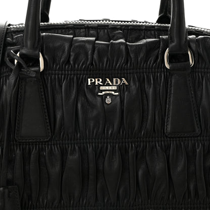 Prada Nappa Gaufre Double Zip Tote Black 9 of 13