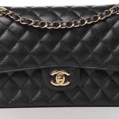 Chanel Caviar Quilted Medium Double Flap Black 10 of 11
