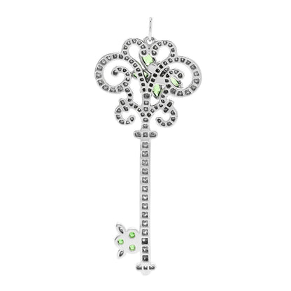 Tiffany Platinum Diamond Tsavorite Enchant Dragonfly Key Pendant 3 of 4