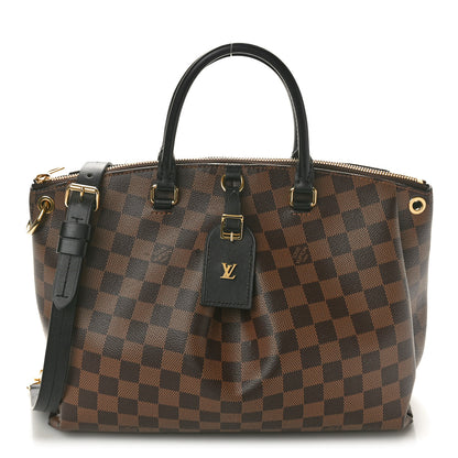 Louis Vuitton Damier Ebene Odeon Tote MM Black 1 of 10