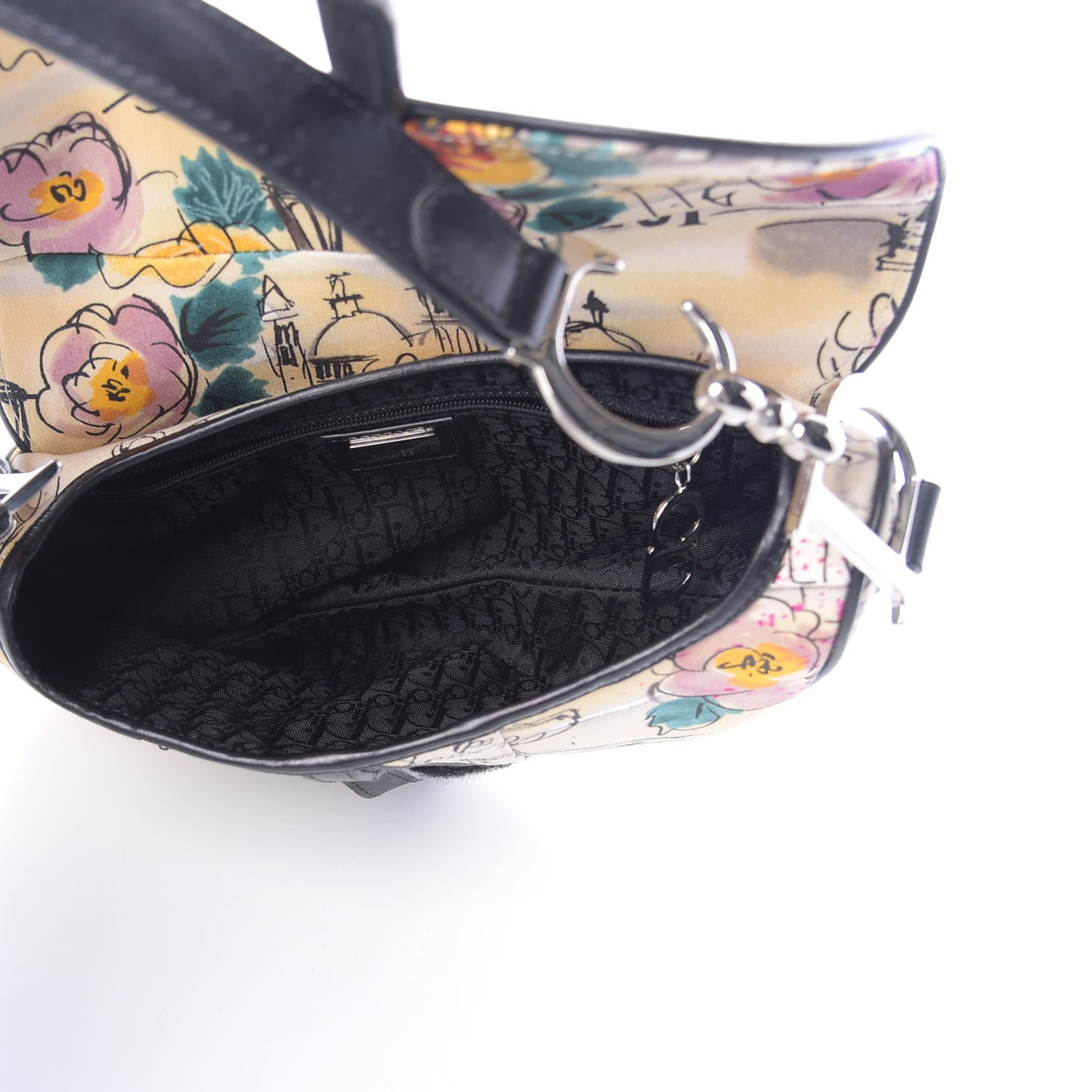 Christian Dior Canvas Paris 50s Saddle Bag Multicolor 5 of 16