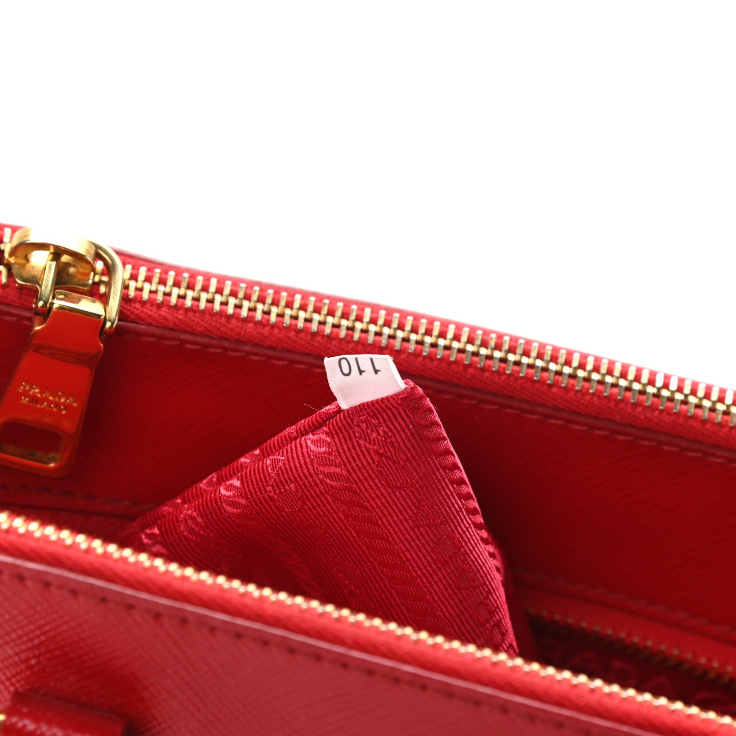 Prada Saffiano Vernice Mini Galleria Double Zip Tote Rosso 7 of 12