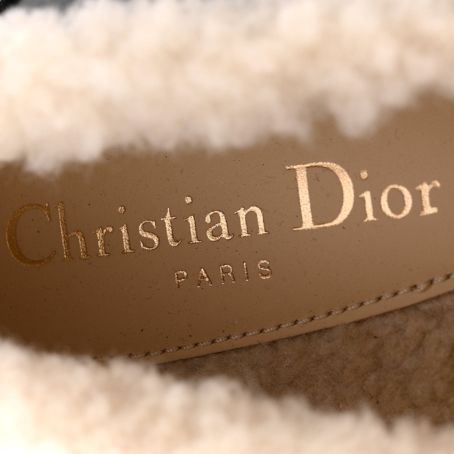 Christian Dior Brushed Calfskin Shearling Dior Code Lug Sole 15mm