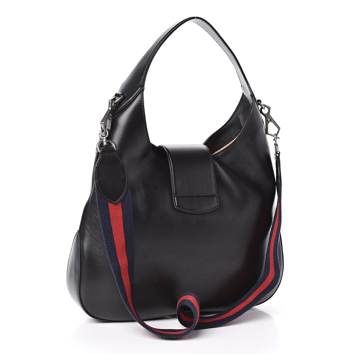 Calfskin Web Garden Collection Embroidered Medium Dionysus Hobo Black