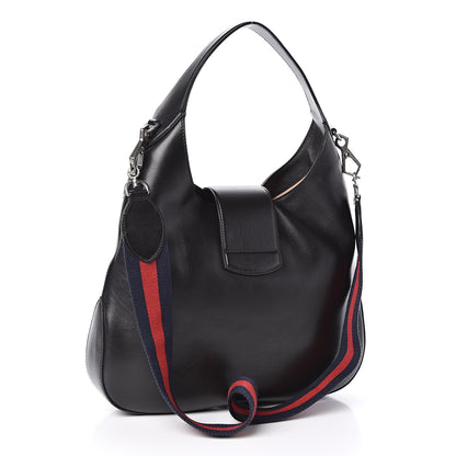 Gucci Calfskin Web Garden Collection Embroidered Medium Dionysus Hobo Black 3 of 11
