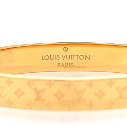 Louis Vuitton Brass Monogram Nanogram Cuff S Gold 4 of 6