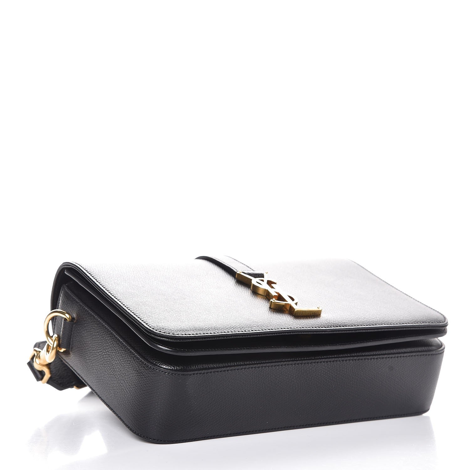 Saint Laurent Textured Calfskin Medium Classic Monogram Universite Bag Black 5 of 7
