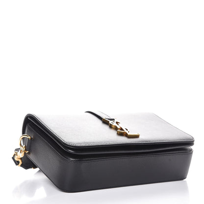 Saint Laurent Textured Calfskin Medium Classic Monogram Universite Bag Black 5 of 7