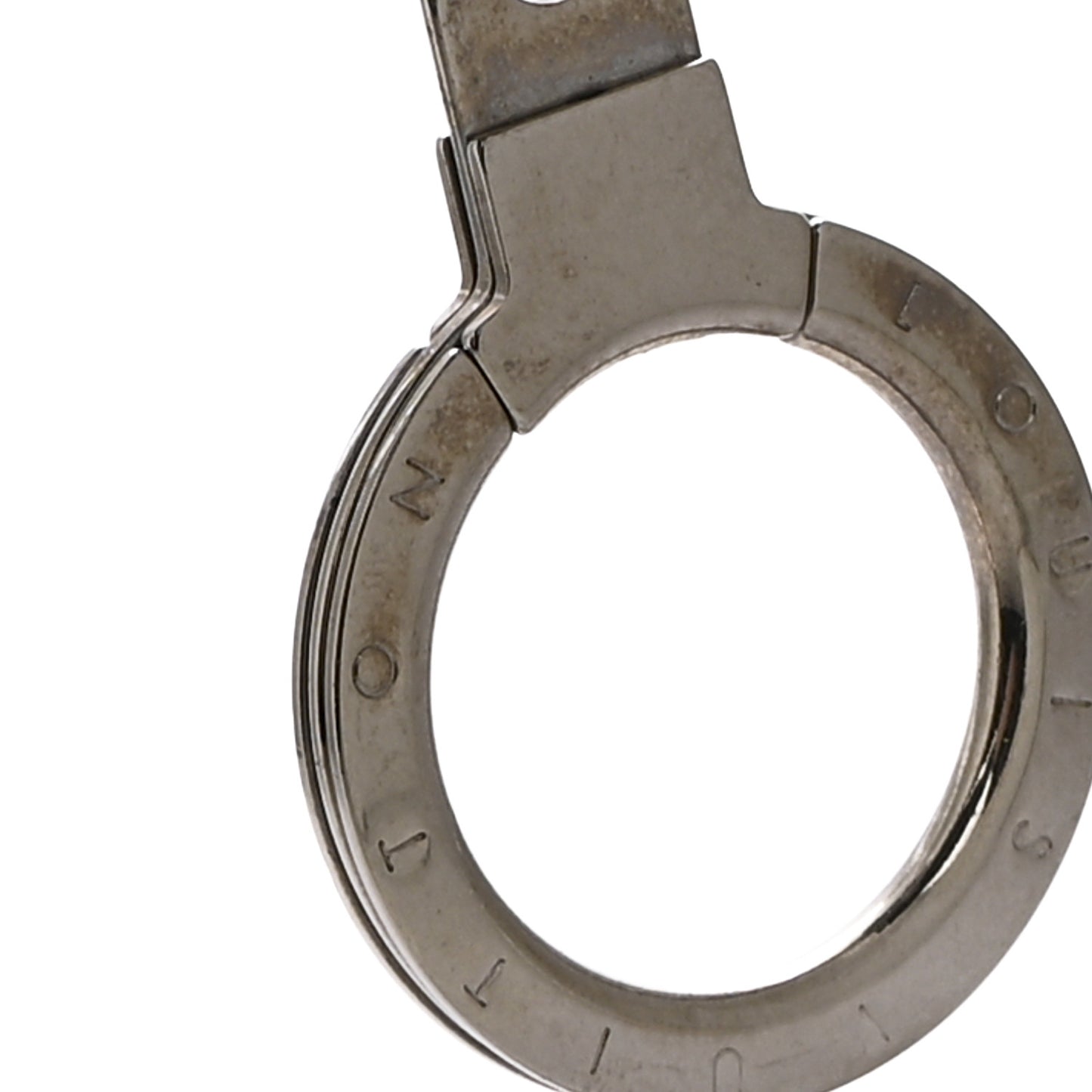 Mirror Ball Disco Key Holder Chain Ring Silver