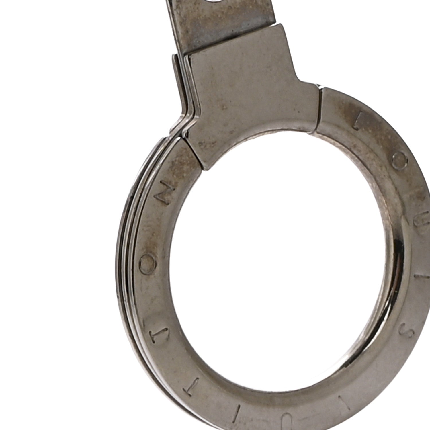 Louis Vuitton Mirror Ball Disco Key Holder Chain Ring Silver 3 of 3