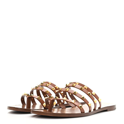 Valentino Garavani Calfskin Rockstud Flair Flat Thong Sandals 40 Selleria 3 of 7