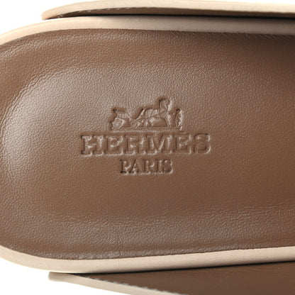 Hermes Calfskin Calya Mules 38 Hetre 7 of 8