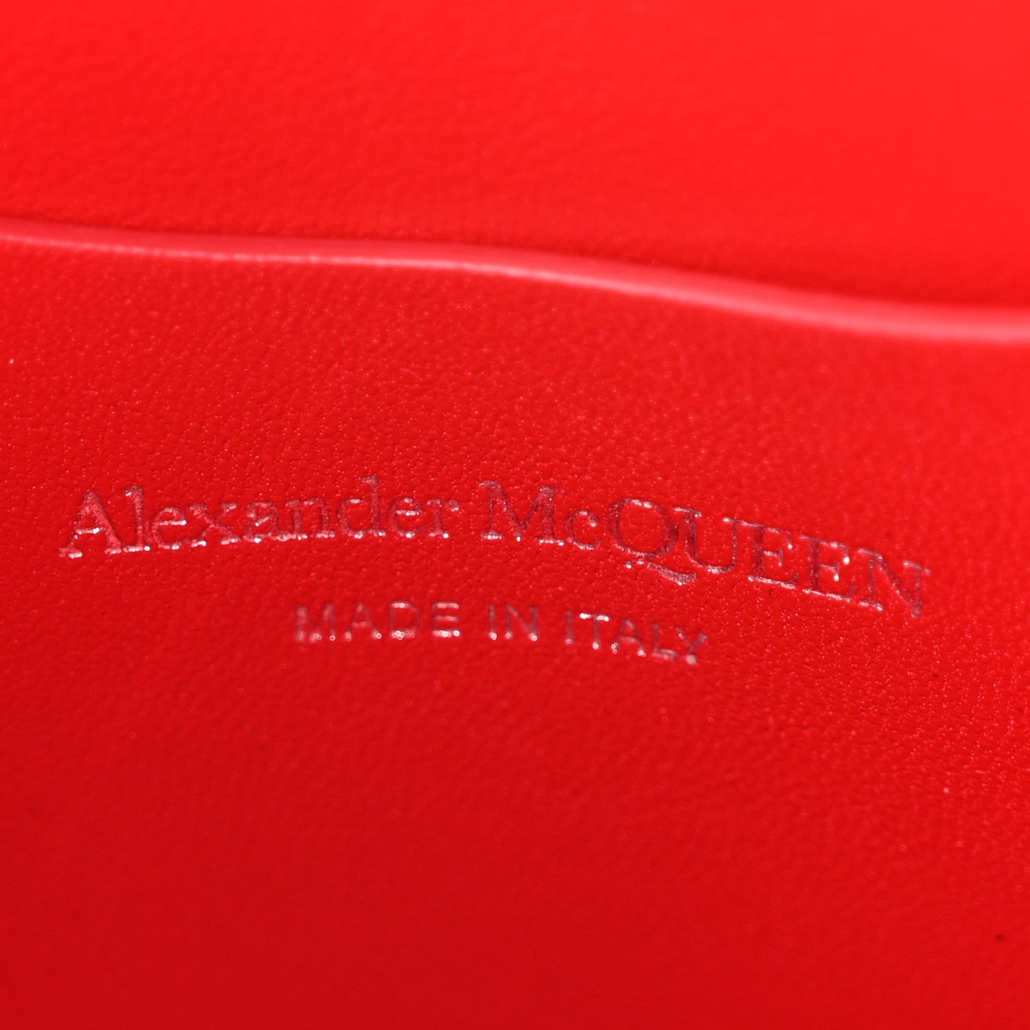 Alexander McQueen Calfskin Slash Pouch Welsh Red 6 of 9