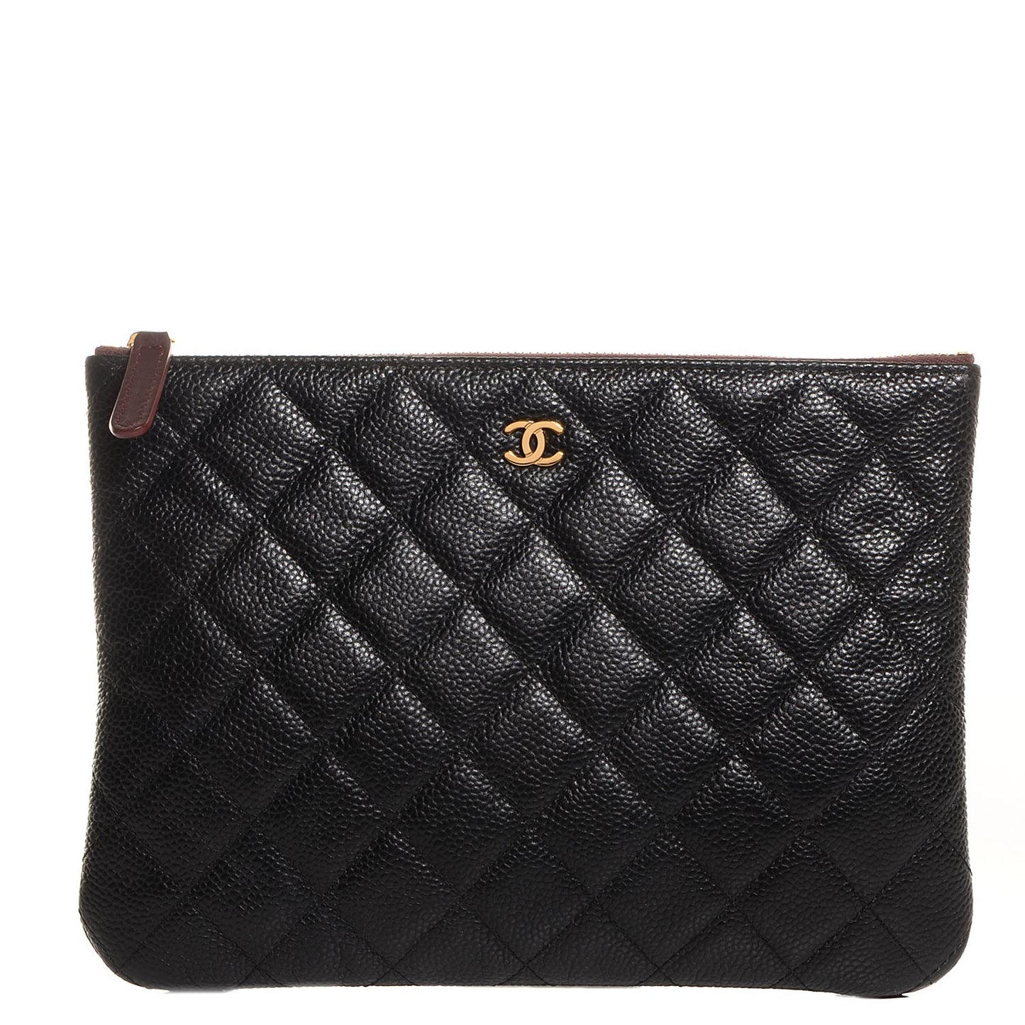 Caviar Quilted Medium Cosmetic Case Black
