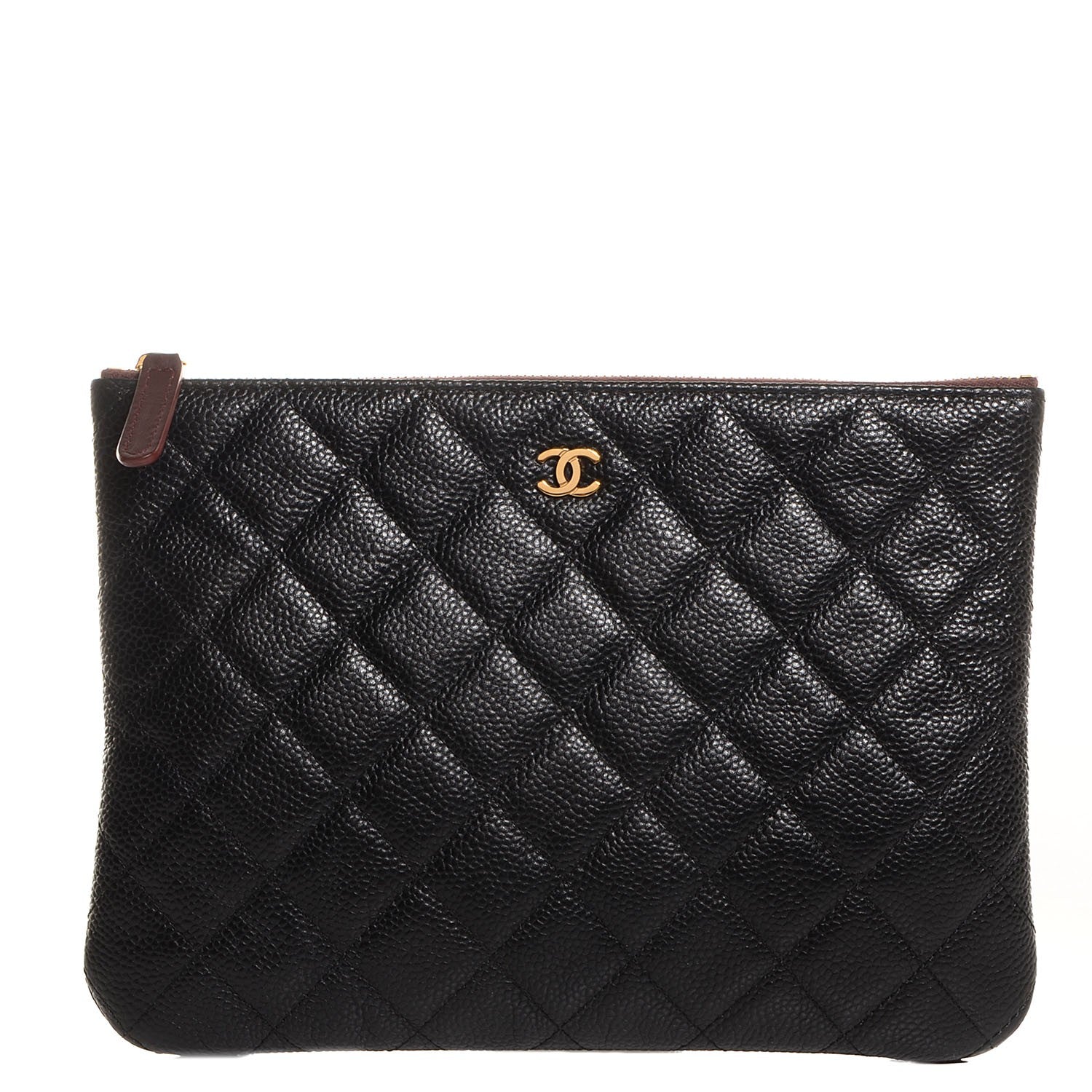 Chanel Caviar Quilted Medium Cosmetic Case Black 1 of 8