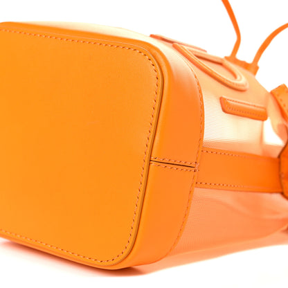 Fendi Mesh Vitello King F is Fendi Logo Embroidered Mini Mon Tresor Bucket Bag Aranciata Clementime 8 of 8