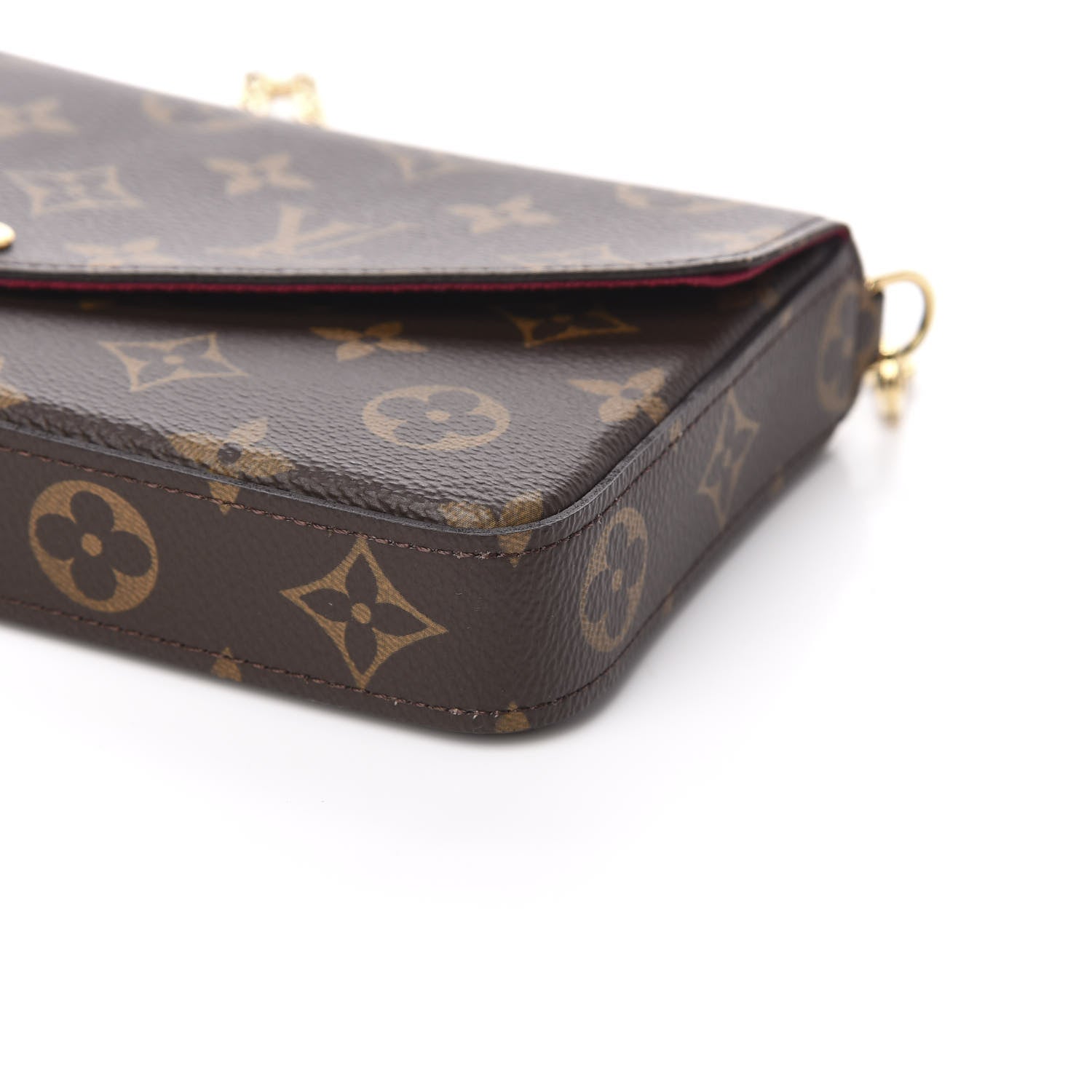 Louis Vuitton Monogram Pochette Felicie Chain Wallet Fuchsia 9 of 11