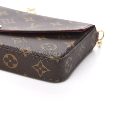 Louis Vuitton Monogram Pochette Felicie Chain Wallet Fuchsia 9 of 11