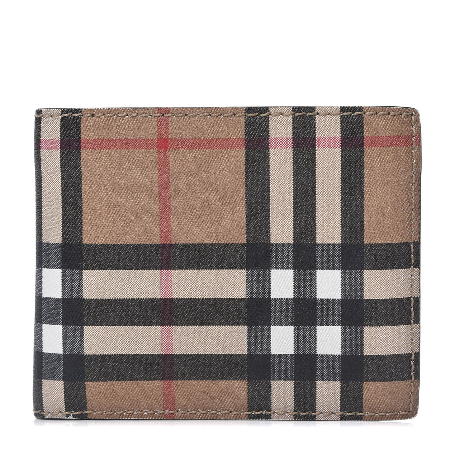 Vintage Check Bi-Fold Wallet Camel