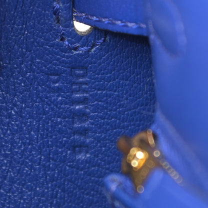 Hermes Tadelakt Kelly Sellier 25 Bleu Electrique 7 of 18