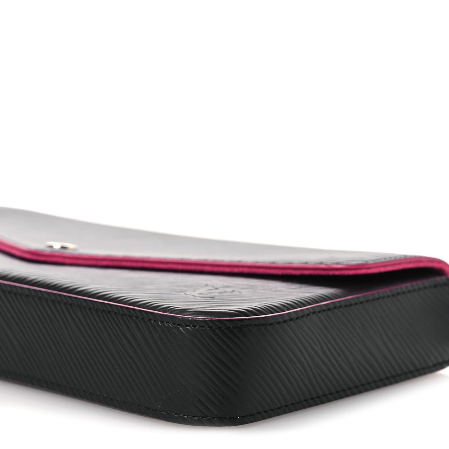 Epi Pochette Felicie Black Hot Pink
