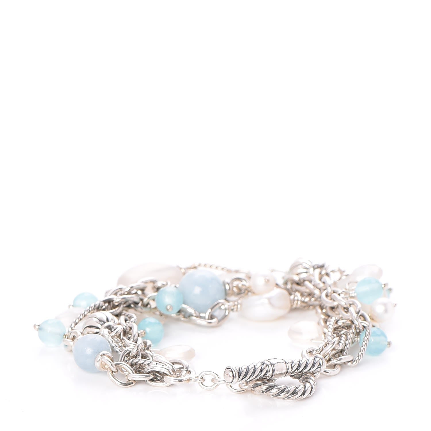David Yurman Sterling Silver Multi Stone Deauville Bracelet 3 of 5