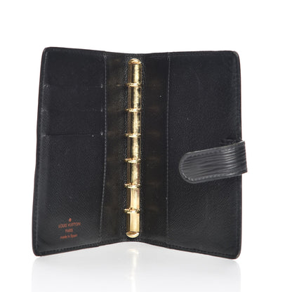 Louis Vuitton Epi Small Ring Agenda Cover Black 5 of 8