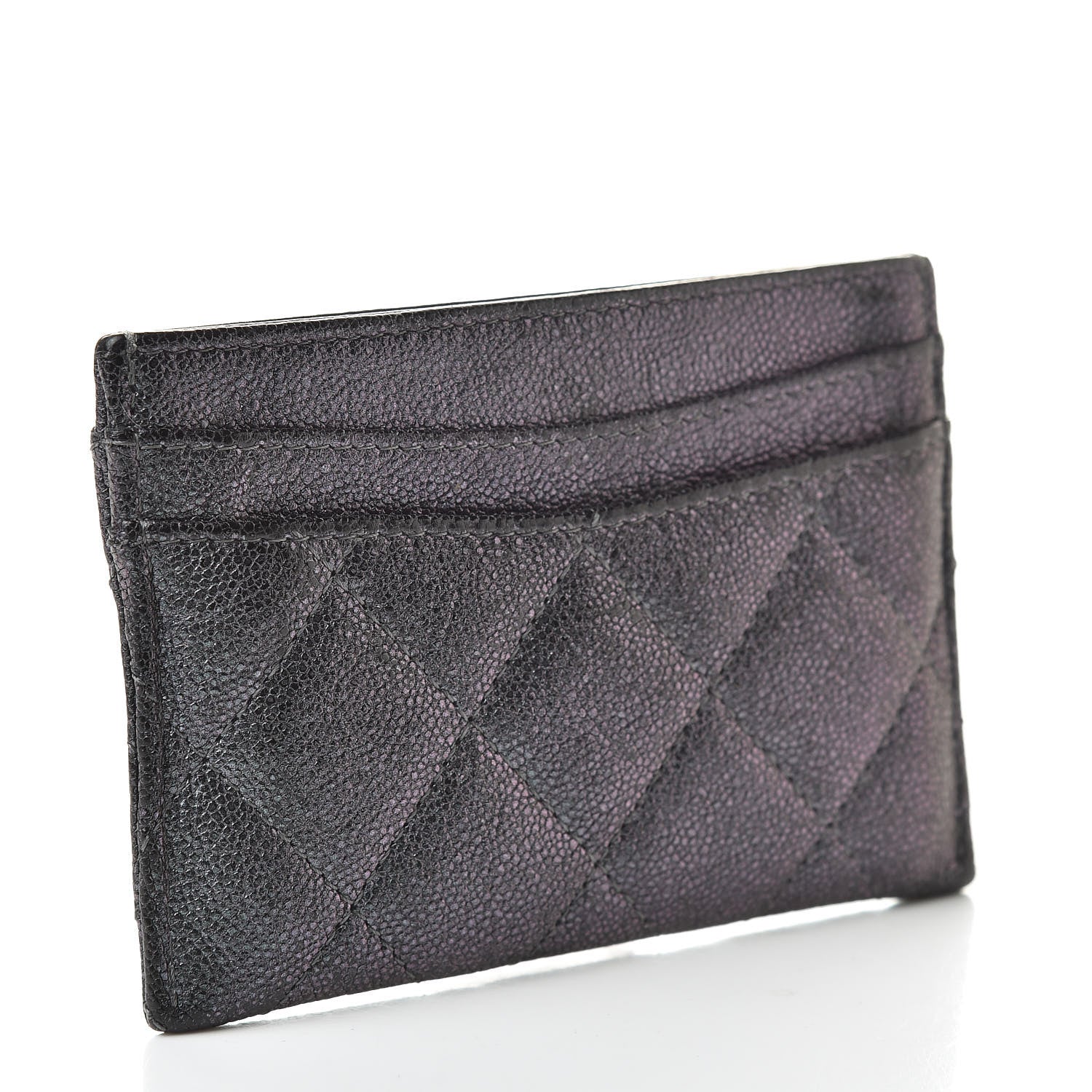 Chanel Iridescent Caviar Quilted Card Holder Black 3 of 9