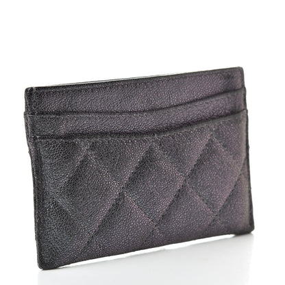 Chanel Iridescent Caviar Quilted Card Holder Black 3 of 9