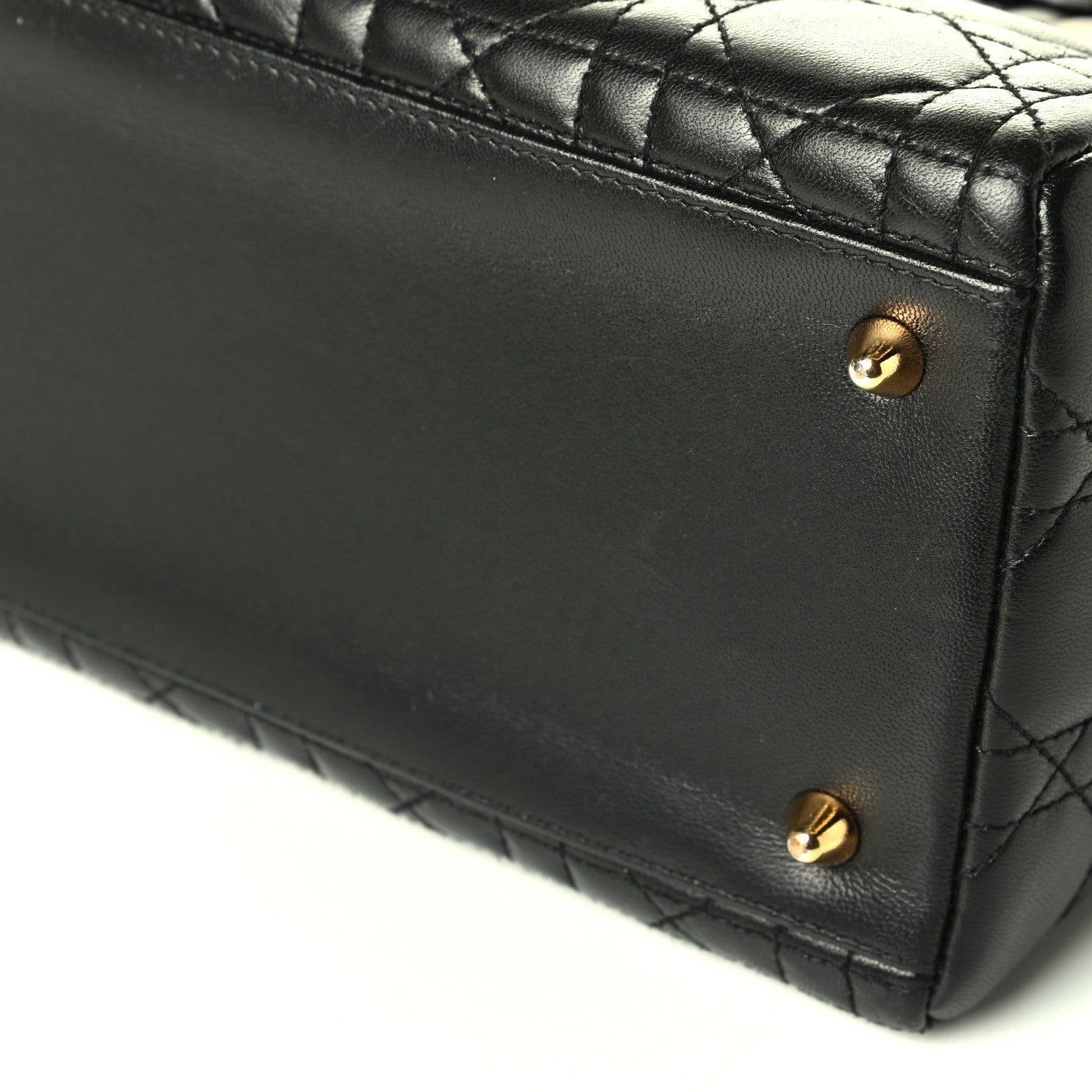 Christian Dior Lambskin Cannage Medium Lady Dior Black 5 of 6