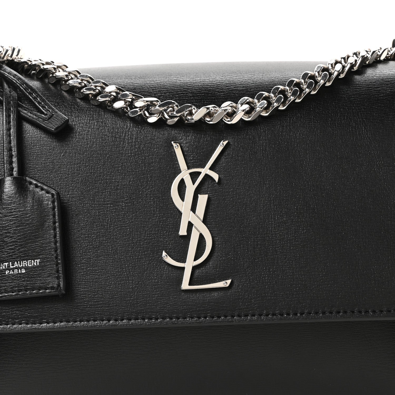 Saint Laurent Calfskin Medium Monogram Sunset Black 8 of 10