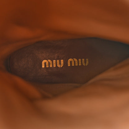Miu Miu Vintage Effect Suede Mid Calf Boots 39.5 Morro 7 of 9