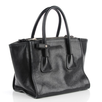 Prada Glace Calf Twin Pocket Tote Nero Black 3 of 8