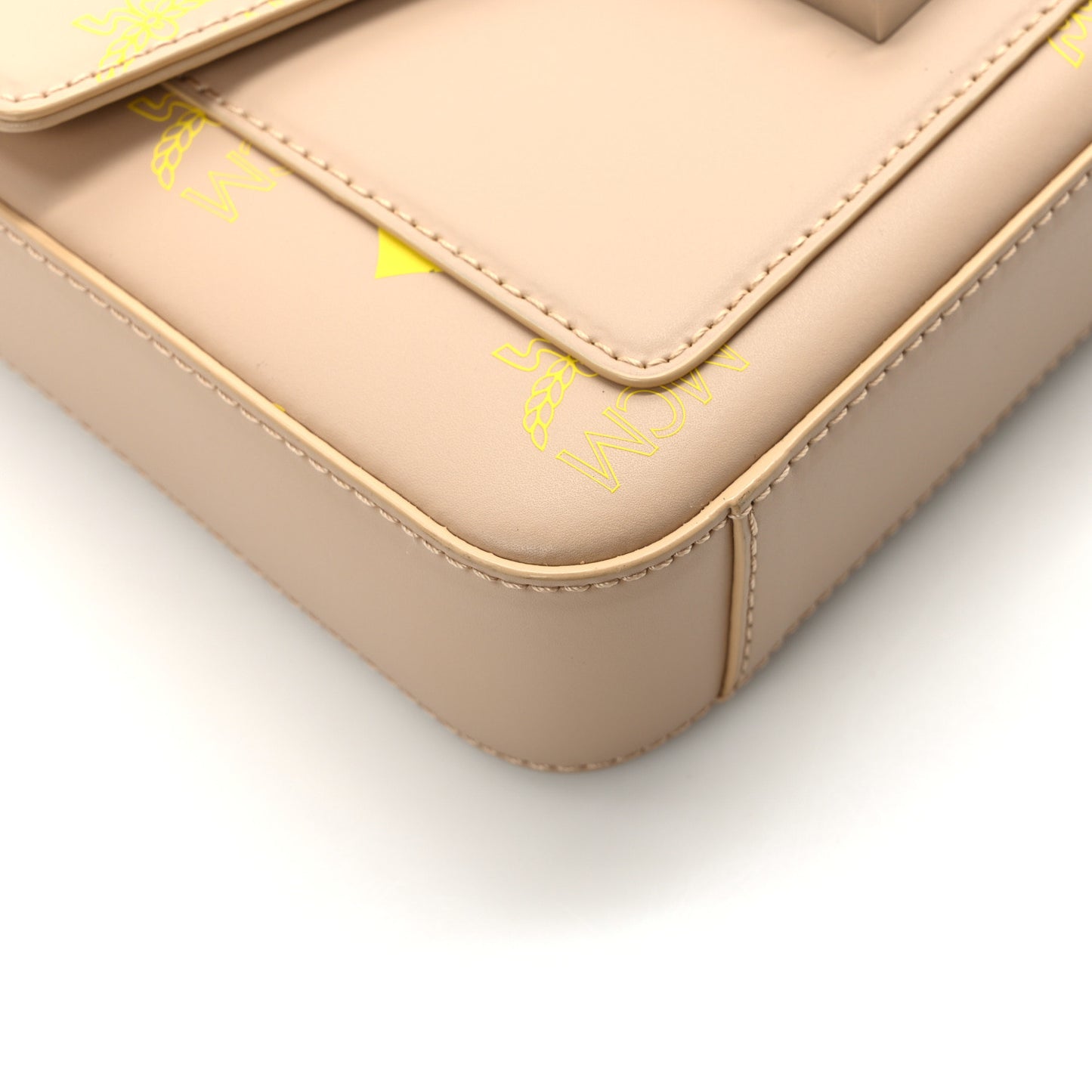Calfskin Color Splash Logo Crossbody Small Croissant