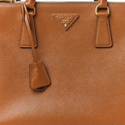 Prada Saffiano Lux Large Galleria Double Zip Tote Caramel 8 of 11