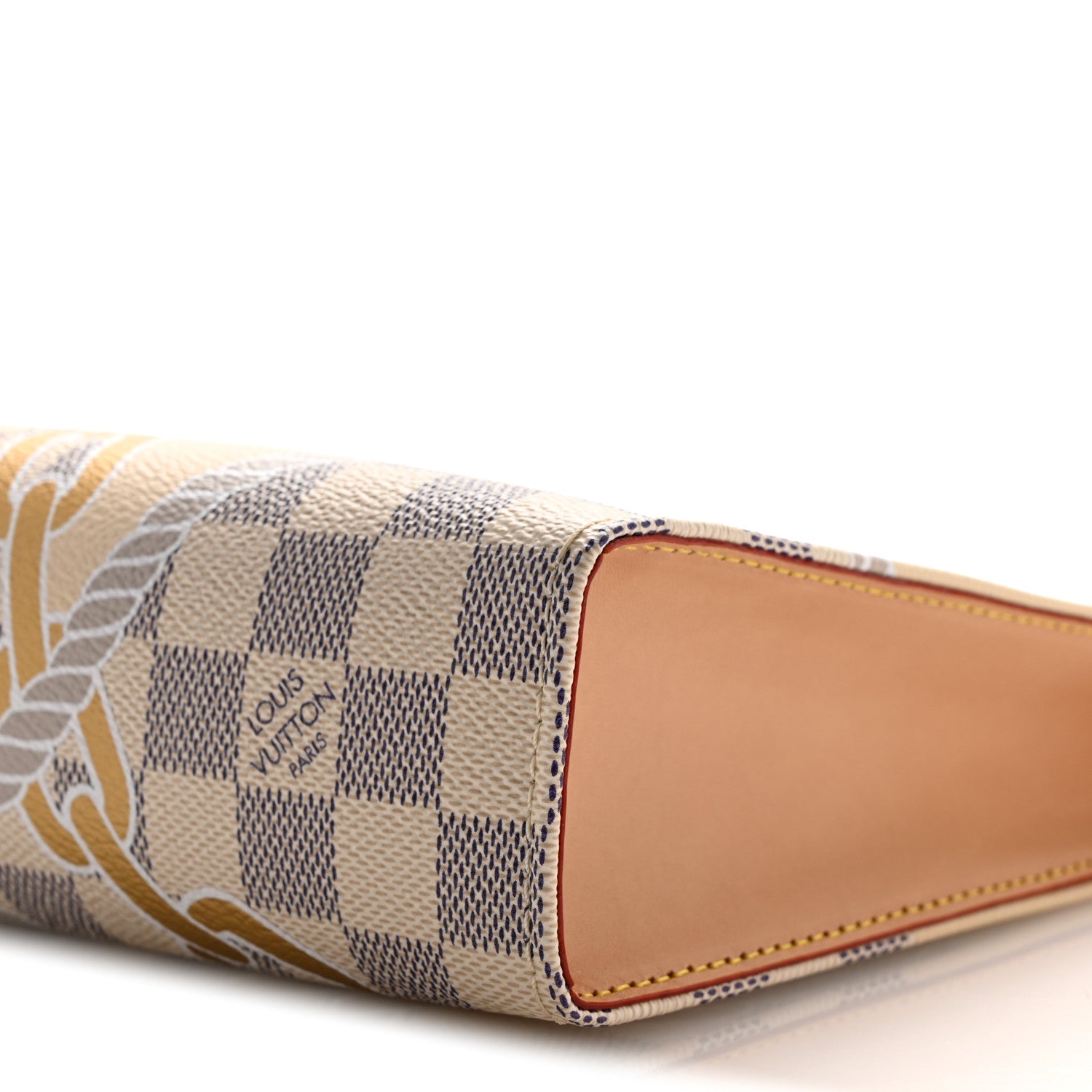 LOUIS VUITTON レザー ロールアップポーチ Louis Vuitton Damier Azur Nautical Toiletry Pouch On Chain 1888470