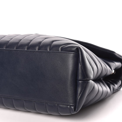 Saint Laurent Calfskin Y Quilted Monogram Medium Loulou Chain Satchel Medium Blue 6 of 14