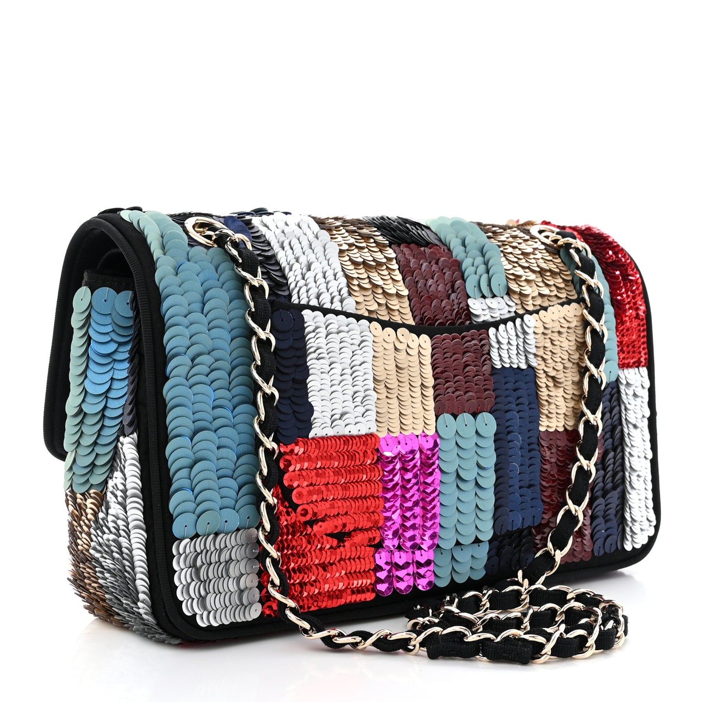 Sequin Medium Double Flap Multicolor