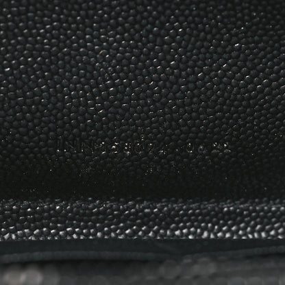 Saint Laurent Grain De Poudre Matelasse Chevron Monogram Monochrome Zip Around Wallet Black 7 of 8